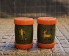 Vintage 60s Picnic Salt   Pepper Shaker Set Retro Small Plastic Southwestern