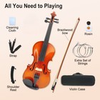 4 4 Acoustic Violin 4 String Solid Wood Ebony Fittings Accessory Professional