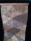 Vintage Hand Woven Wool Mohair Tapestry Wall Hanging Folk Art