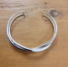 Authentic Ed Levin E l  Designs Sterling Tendril Cuff Bracelet Script Signed