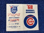 Pocket Schedule Mlb 1968 Chicago Cubs Heilmans Old Style  Dk  Blue Version