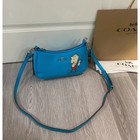 Coach Cbm31 Teri Shoulder Bag Leather Peanuts Limited Linus Blue Outlet New 