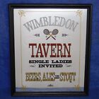 Vtg 1970s Wimbledon Ale Tavern 6113 Framed Mirror Advertising Beer Sign 13x10 5