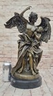 Art Deco Guardian Angel Religious Bronze Sculpture Statue Figurine Figure Deal