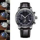 Mens Leather Band Fashion Luxury Airship Business Casual Men Watches - New