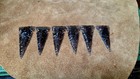 6x - Half Dozen Obsidian Stone Hunting Points - 7 8  Wide 