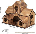 Bird Houses For Outside  5-hole Wooden Birdhouse For Bluebirds Finch Swallow