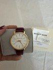 Michael Kors Women s Quartz Gold Case White Dial Burgundy Leather Watch
