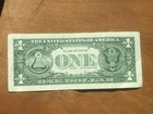 2013  1 Dollar Bill Ink Smear Error Federal Reserve Note Paper Money
