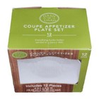 Set Of 12 White Coupe Porcelain Appetizer Plate 6in Round