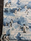 Lot Of 5 5 Yards Penguins On Ice Glitter Cotton Fabric