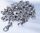 Silver Trigger Scissor Lobster Claw Swivel Snap Hooks 2-1 2  Long  50pcs  usa 