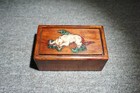 Chinese Antique Wood Box Handmade Inlay Natural Old Rosewood Box Jewelry Box