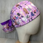 Pop Star Through The Years Ponytail Scrub Cap  Women s Surgical Or Medical Hat