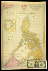1899 Antique Philippines Map Philippine Islands Wall Art Large Paris Treaty