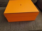Herm  s Box Dust Bag   Ribbon Tissue Paper Birkin Kelly 13 3 4 X 12 1 2 X 6 1 2