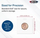Bcw 100 Coin Holder 2x2 Penny Cent Flip 19mm   Single Row Storage Box Case 9x2x2