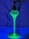 Antique 6    1920s 1930s Art Deco Green Uranium Glass Perfume Bottle Atomizer Vtg