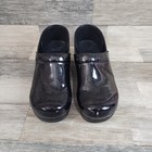 Dansko Professional Clogs Womens Sz 9 5-10 40 Black Petrol Patent Leather