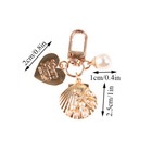 Shell Heart Key Ring Metal Headset Case Pendant Friends Forever Keychain Gifts 