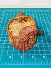 Vintage Duck Shaped Wicker Rattan Baskets Lot Of 3 Brown Intricate Miniature