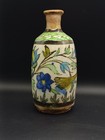 Antique Islamic Qajar Antique Persian Ceramic Vase     Hand Painted Bird   Floral 