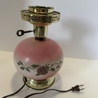 Lovely Vintage Hand Painted Floral Roses Table Lamp Cottagecore No Top