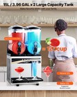 Vevor Commercial Slushy Machine 15lx2 Tank Margarita Smoothie Frozen Drink Maker