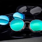 Vintage Steampunk Sunglasses Side Shield Glasses Retro Metal Cyber Round Eyewear