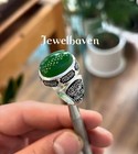 Natural Agate Sterling Silver Ring   Handmade Islamic Gemstone   925 Silver Ring