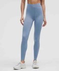 Lululemon Glow Up Hr Tight 28    Wsdn Washed Denim Blue Size 10 Running Leggings