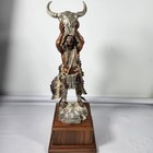Vtg Sedlow Masterworks Fine Pewter  offering   Native American Indian Large 1994