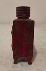 Antique Cast Iron Coin Bank Hubley Ge Refrigerator Ice Box Red Rare Advertising