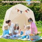 Kids Play Tent Bed Tent String Lights Extra Large Playhouse Tent Beige Room Toy