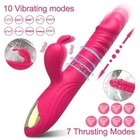 Thrusting Rotating Rabbit Vibrator Dildo G Spot Clit Massager Sex Toys For Women