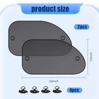 Pack-2 Car 25 5  X 14 9  Front Side Window Sunshade  Mesh Heat Insulation Anti