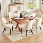 Dining Chairs Set Of 2 4 6 Modern Upholstered Chair W  Wooden Leg
