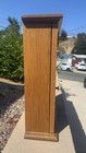 Wood Display Cabinet With Beveled Glass For Antiques   Collectables