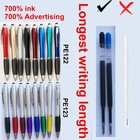 Stylus Promotional Pens - Custom Pens With Your Logo message  Sets Of 100 Pens