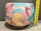 Rare Vintage Elizabeth Arden Ceramic Pastel Colorful Planter Made In Taiwan Euc