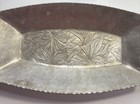 Vtg  Forged Aluminum Tray  Floral Handles Everlast Metal 6 5x14 5    Hammered Flaw