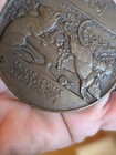Antique French Bronze Art Deco Medal Henry Dropsy Le Rat De Ville Fable Coin 