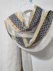 Louis Vuitton Monogram Black   White Scarf  Pure Chiffon  2 Yards