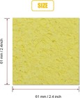 20-pack Soldering Iron Cleaning Sponge  2 4  X 2 4  X 2 4   Yellow