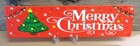 Merry Christmas Tree Door Hanger Or Shelf Counter Sitter Holiday Decor Wall