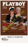 Dolly Parton And Hugh Hefner 24x36 Playboy Poster    Hand Signed By The Artist 