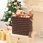 Inough Red Large Christmas Collapsible Gift Basket For Kids Baby Nursery