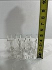Vintage Clear Glass Cordial Shot Glasses Stemmed Liqueur Aperitif Set Of 7