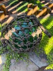 Vintage Japanese Fishing Float Large Dark Green With Signed Imprint