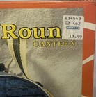 Vtg Nos 2qt Round Oasis Canteen Galvanized Metal Wool Fabric Flannel With Strap